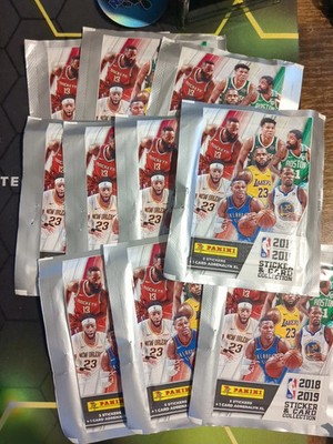 10 Factory Sealed Packs 2018 2019 NBA Sticker Collection Panini NEW | eBay