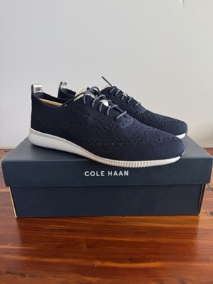 Cole Haan 2.ZERØGRAND Wingtip Oxford Women s 8.5 B Navy Stitchlite Knit Shoes