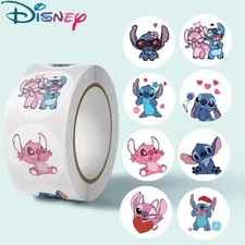 500PCS Disney Stitch Stickers Cute Kawaii Cartoon Kids DIY Label Roll