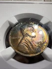 1939 D NGC MS63 RB Toned Lincoln Wheat Cent Penny 1¢