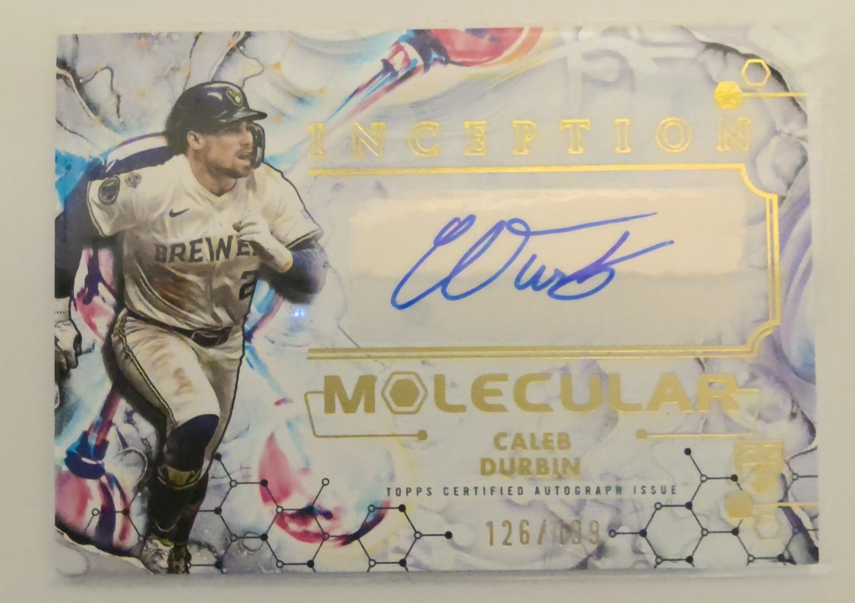 2025 topps inception molecular autograph caleb durbin #ima-cd 126/199
