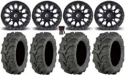 Fuel Vector MB 14'' Wheels 27'' Mud Lite XTR Tires Can-Am Commander Maverick