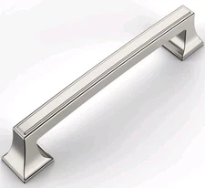 Amerdeco 10 Pack Brushed Satin Nickel Cabinet Pulls 5 Inch(128mm) Hole Center