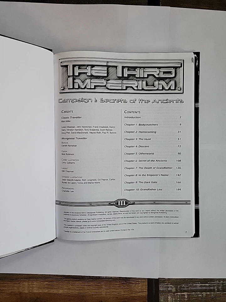 Traveller Campaign 1: Secrets of the Ancients 2012 Mongoose - Image 4 of 4