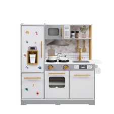 Little Chef Springfield Wooden Play Kitchen for Kids with Ice Dispenser Magne...