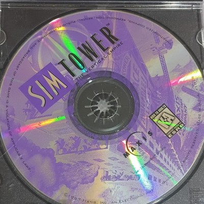 Maxis SimTower PC CD-ROM 1997 Kids to Adults Sim Series Vertical Empire
