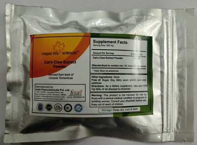 Cats Claw Extract Powder Uncaria tomentosa 3% Oxindole Alkaloids Pure & High Qua