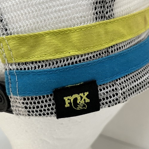 Fox Racing Hat Cap Mesh Snapback Black White Two Striped Adjustable Mens - Picture 5 of 8