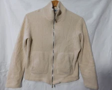 FEDELI fuzzy 100% Cashmere zip through cardigan Sweater Size eu 42/Small