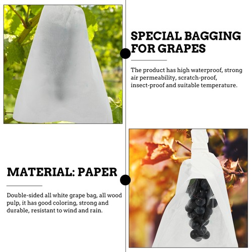 100 Pcs Grape Packaging Bag Grow Bags for Grapes Fruit Protection Paper - Picture 10 of 12
