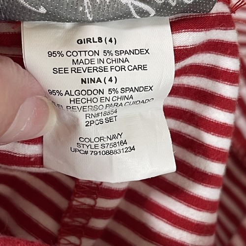 Outfit 2 pz per ragazze Emily Rose taglia 4 rosso bianco blu bandiera patriottica luglio - Foto 11 di 11