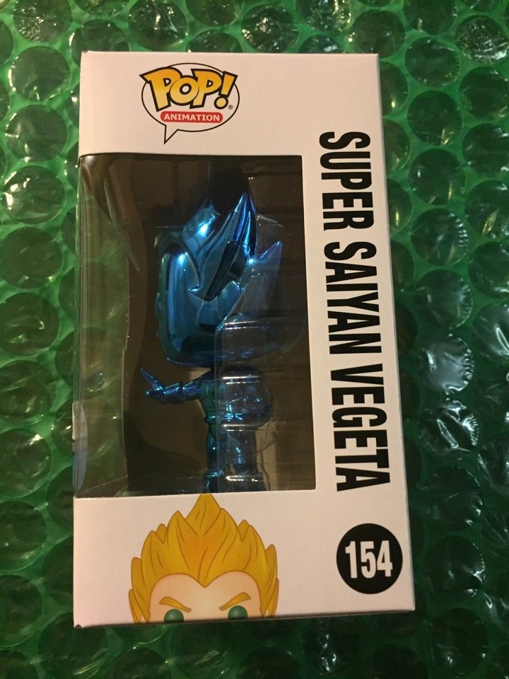 Funko Pop! Vinyle Super Saiyan Vegeta Bleu Chrome #154 – Exclusivité NYCC 2018 – Figurine De Collection Pour Fans De Dragon Ball