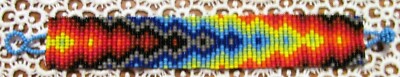 NEW~Southwestern Hand Woven Glass Seed Bead Bracelet 1'' Wide ~ NEW ~ Item #T2015