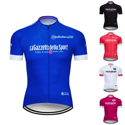Men Team Cycling Short Sleeve Jersey 2025 Racing Bike Tops Outdoor Bicycle Shirt