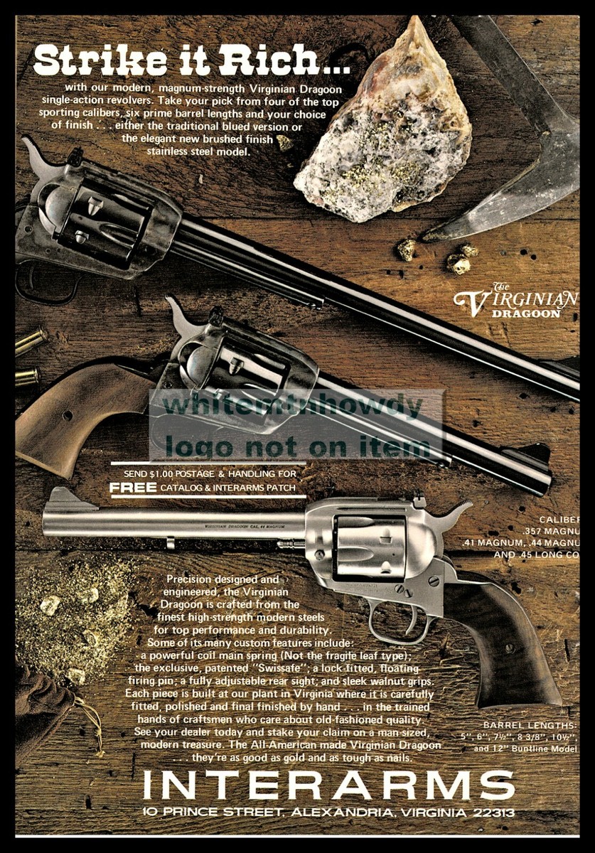 1981 VIRGINIAN DRAGOON Single Action Revolver Interarms