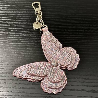 Brahmin PIXIE DUST MELBOURNE Genuine Leather BUTTERFLY TASSEL Purse Charm NWOT