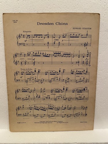 Betty Blue Eyes waltz For piano sheet music By Carl Bonner 1940, Evans music - 第 2/2 張圖片