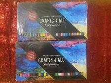 2-Pack Crafts 4 All 24 Fine Tip Fabric Markers Pens Permanent 24 Colors NonToxic
