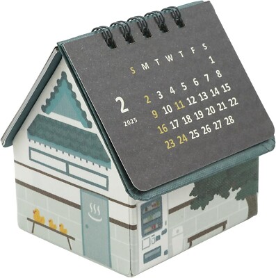 GREETING LIFE 2025 Mini Cat Calendar - Tabletop Animal Die-Cut Futon Style, 3.9 X 2.6 Inches