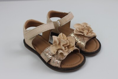 Neue Bisgaard Sandalen Gr. 26 Agnes gold nude Leder Kinderschuhe für Mädchen