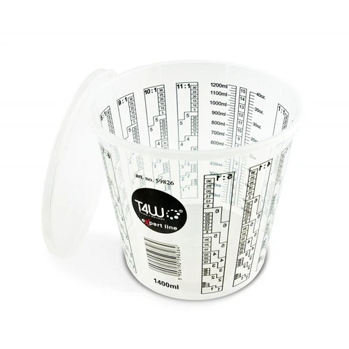 10 x T4W eXpert line mixing cups with scale with lid / 1400ml