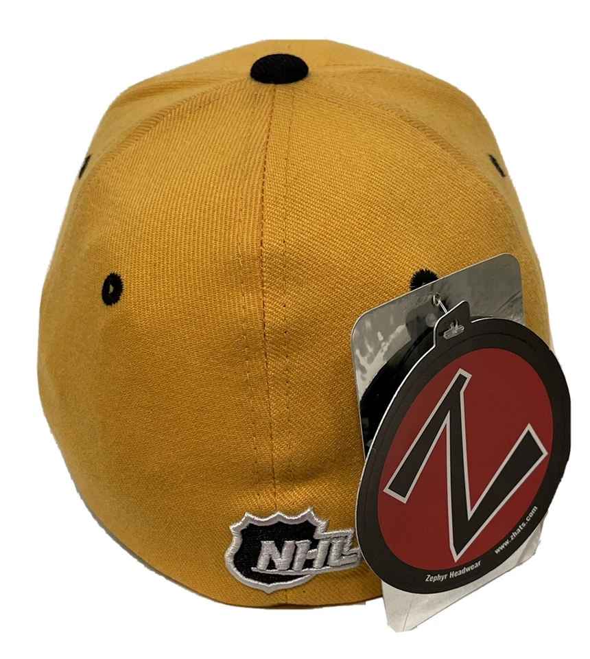 Zephyr NHL Boston Bruins "ZH" Wool Blend Curved Bill Stretch Fit Hat BRAND NWT - Image 3 of 4