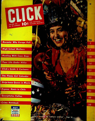 Click Magazine January 1942 Alexis Smith Ball of Fire Gary Cooper Pin Up