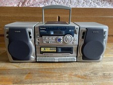 Aiwa CA-DW247U Carry Component System with CD Player/ Dual Tape Cassette Boombox