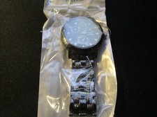 ORLANDO BLACK  COLOUR METAL MENS WATCH - NEW  CONDITION SEALED IN PACKET (NUM 1)