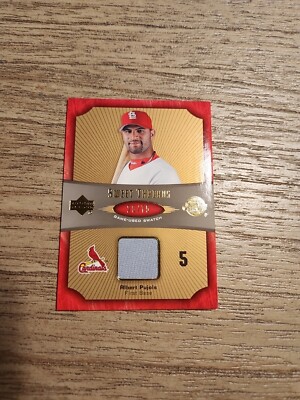 Albery Pujols Sweet Thread Gold Jersey /75 2005 Upper Deck