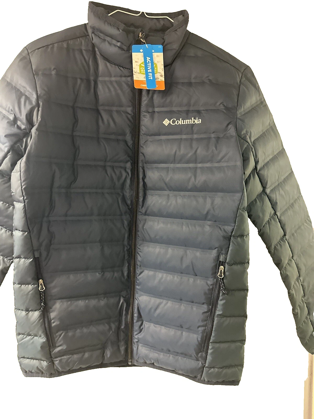 Mens Columbia Lake 22 Down Jacket Heat Seal Collegiate Navy Puffer 650 Small