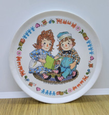 Raggedy Ann and Andy Oneida Deluxe Plate 3101 1969 Bobbs-Merrill Vintage 8.25"