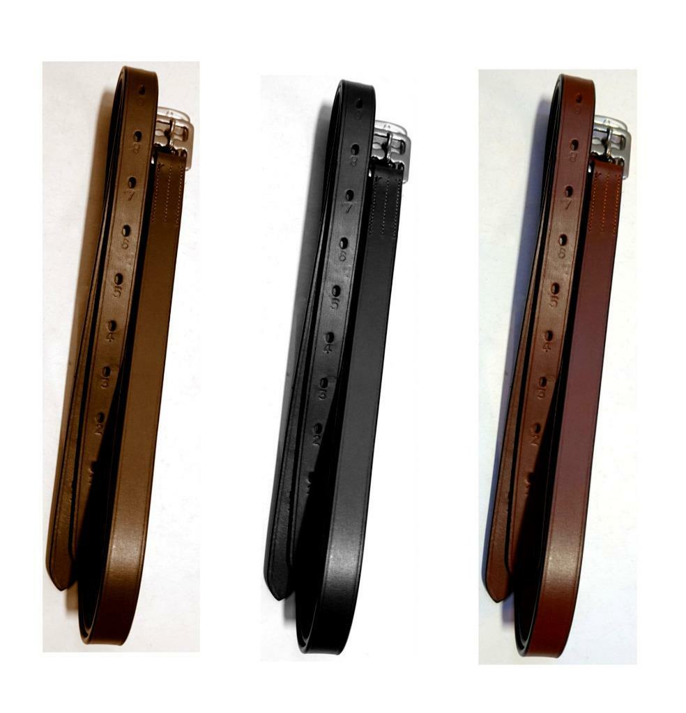 SHOWMEN CRAFT Sella inglese per cavalli in pelle marrone, set di briglie, redini, sottopancia e ferri (misura da 10 a 18