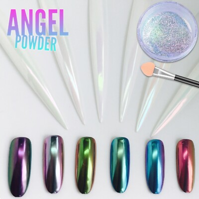 Chrom Pulver für Nägel Aurora Nail 6 Farben Einhorn Spiegel Chamäleon Pigmente