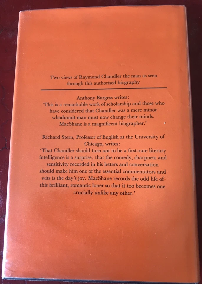 THE LIFE OF RAYMOND CHANDLER-FRANK MacSHANE 1976 UK 1st ED HARDCOVER - FINE! Foto 2 de 4