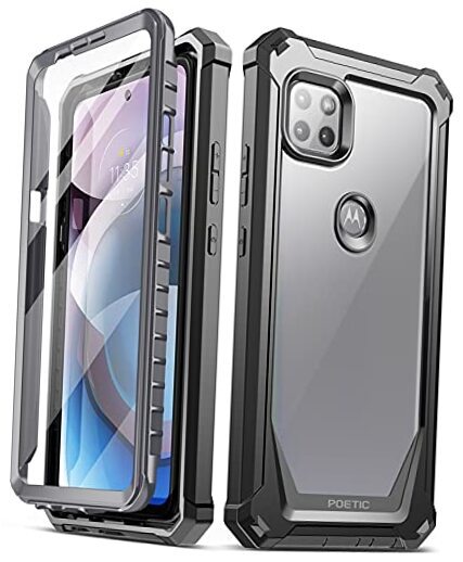 Guardian Series Case Designed for Motorola Moto One 5G Ace (2021), Full Black