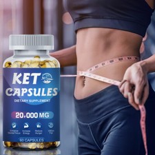 Keto Diet BHB Pills Best Weight Loss Supplement Fat Burn Carb Blocker 60Capsules