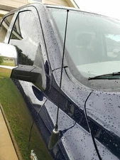 15" Black Stainless Antenna Mast Power for DODGE RAM & RAM 1500 2500 3500 09-23