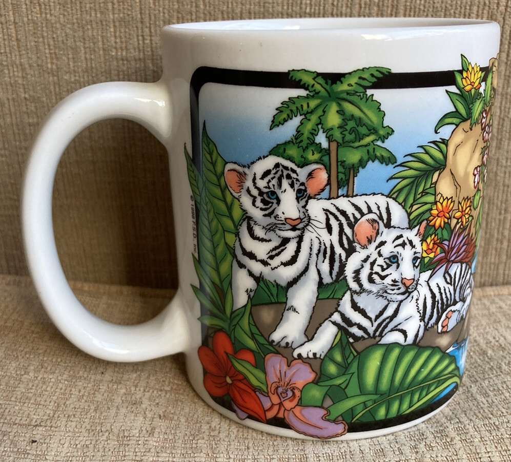 Siegfried and Roy Las Vegas Mirage Coffee Mug White Tiger