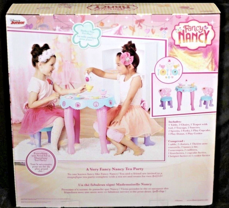 Disney Junior Tea Party Mesa A Muy Elegante Nancy 2 Sillas Juego 16 Piezas NUEVO Foto 4 de 4
