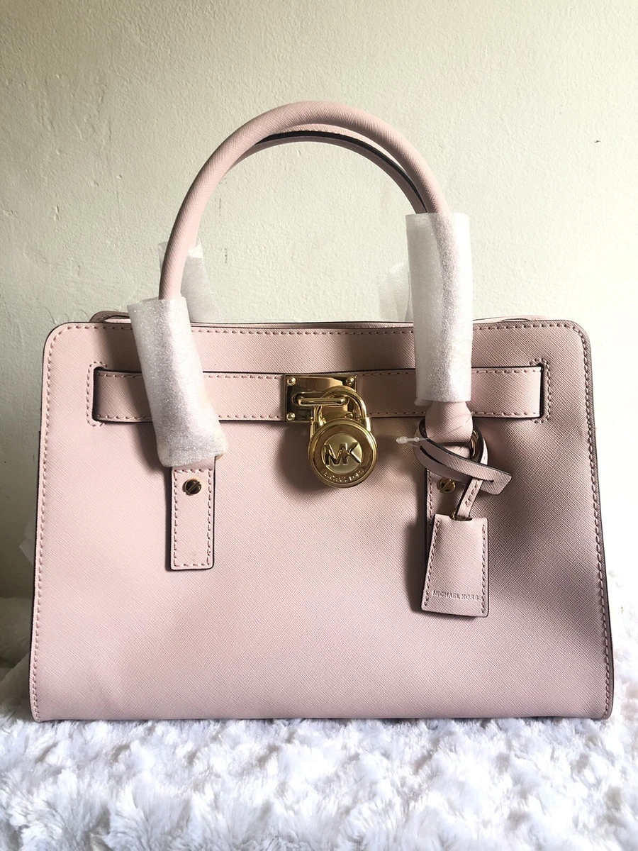 Michael Kors Hamilton Satchel Bag with Gold Chain - Pink MSRP $298