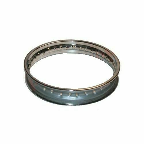 Rin De Rueda De Acero Cromo 16" 36 Agujeros WM2 Unidad Sola Jawa 250 350 CW - Imagen 1 de 4