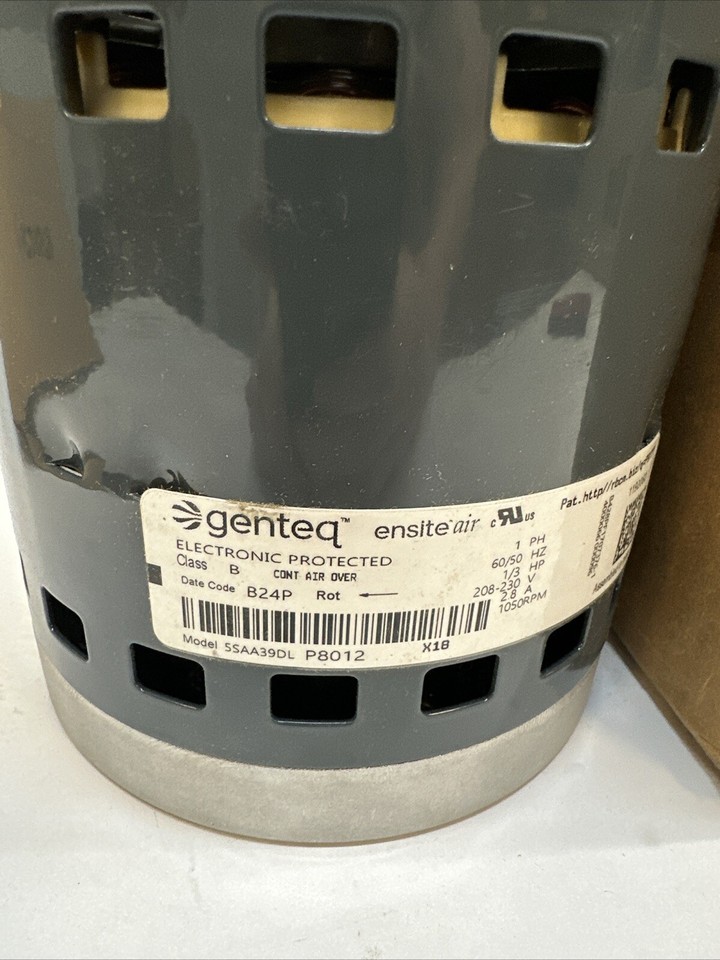 Genteq 5SAA39DL Furnace Blower Motor 1/3HP 1050 RPM LR08 E338178 eBay