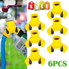 6x Garden Hose Splitter Heavy-Duty Y Valve Female 2 Way 3/4" Tap Hose Connector