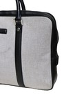 Louis Castel Paris Gray Black Leather Laptop Messenger Shoulder Bag — photo 4