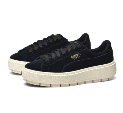 suede platform trace trainers puma black