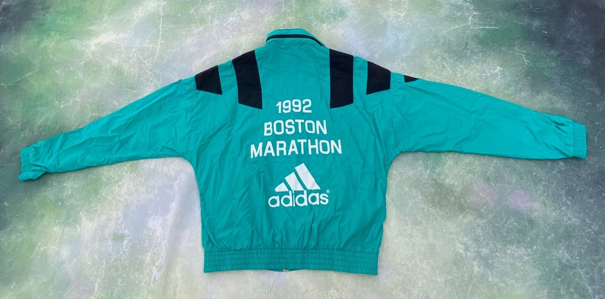 【日本未発売】 Adidas marathon jaket Sサイズ Vintage Adidas 1992 Boston Marathon Men's Jacket Size M__MADE IN