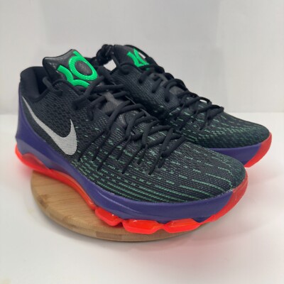 Nike KD 8 Vinary Basketball Shoes Mens Size 9 Black Purple Low Top 749375-013