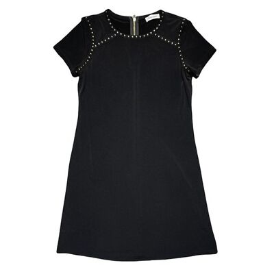 black mini dress with gold studs SABRINA Black Dress with Gold Sequins