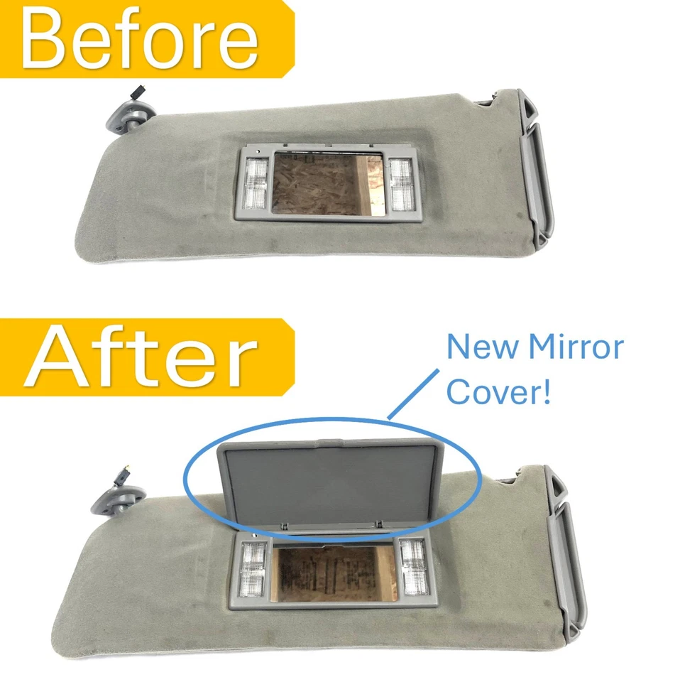 Par de tapas de espejo tocador Blazer Envoy S10 1995-2005 reparación para parasol Foto 4 de 4